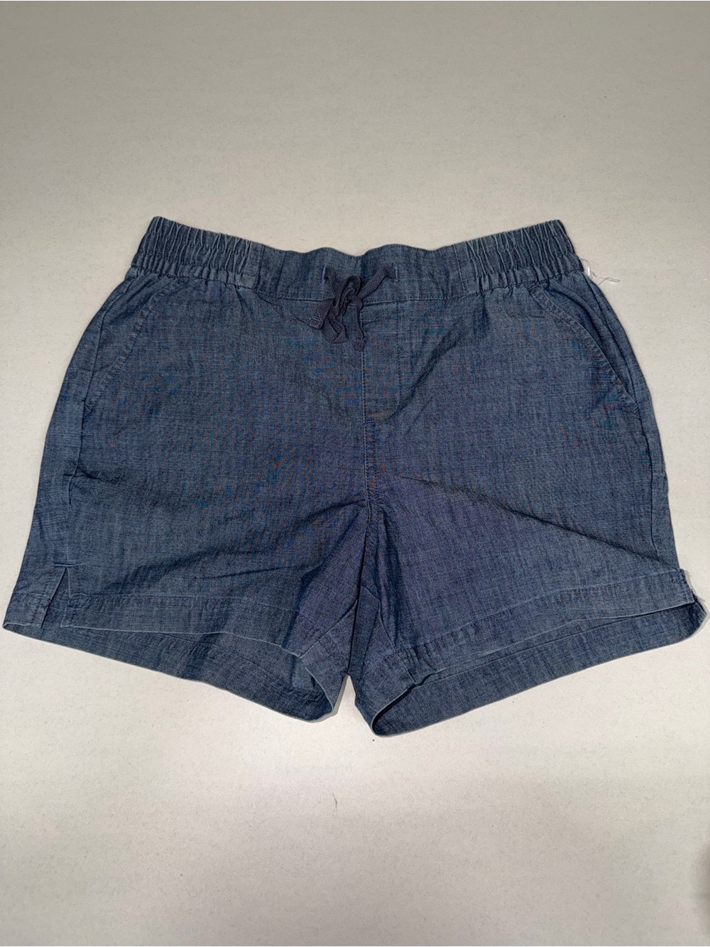 Magellan Casual Elastic Waist Denim-Style Shorts in Navy